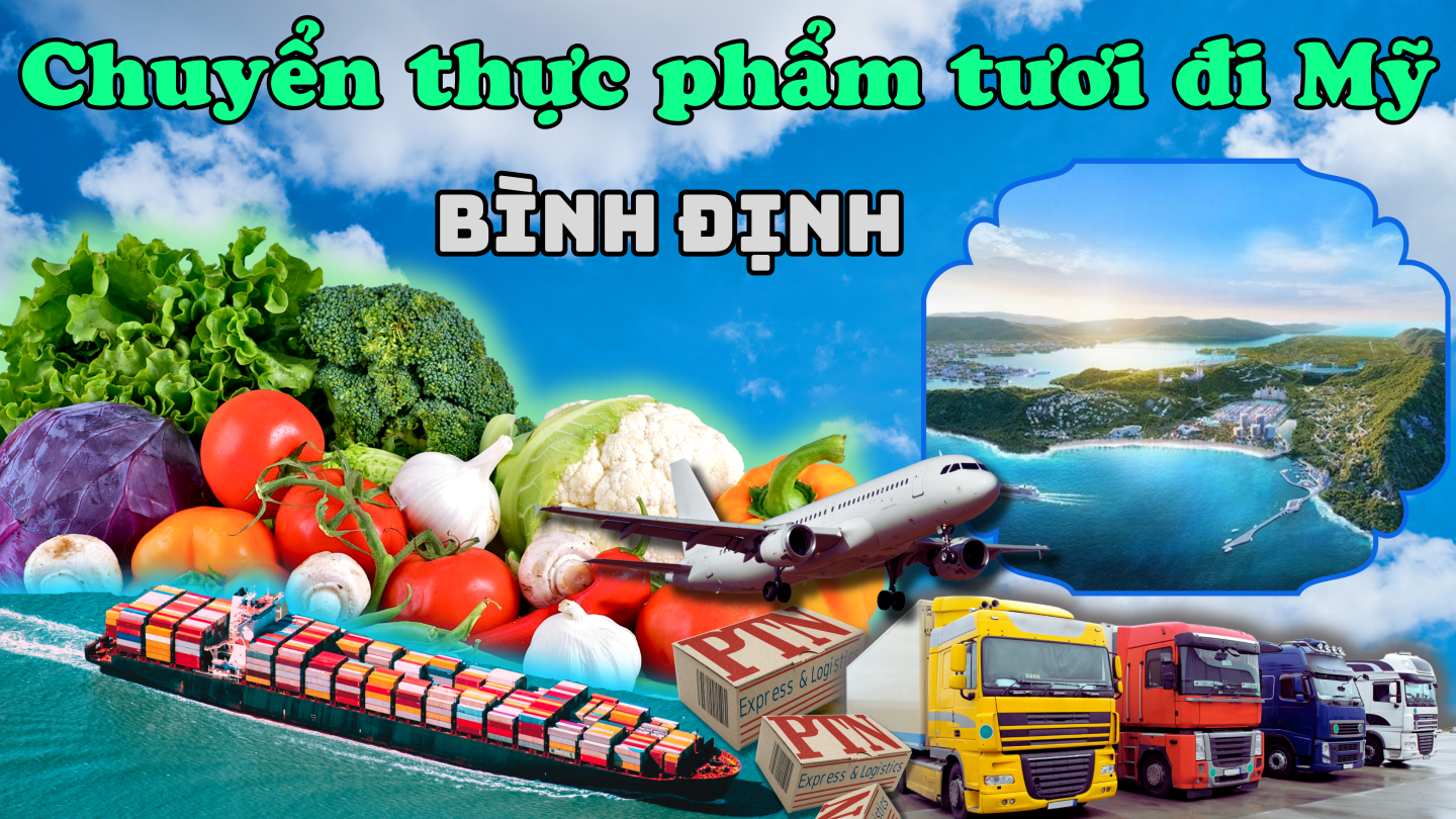 Gửi thực phẩm tươi đi mỹ tại Bình Định