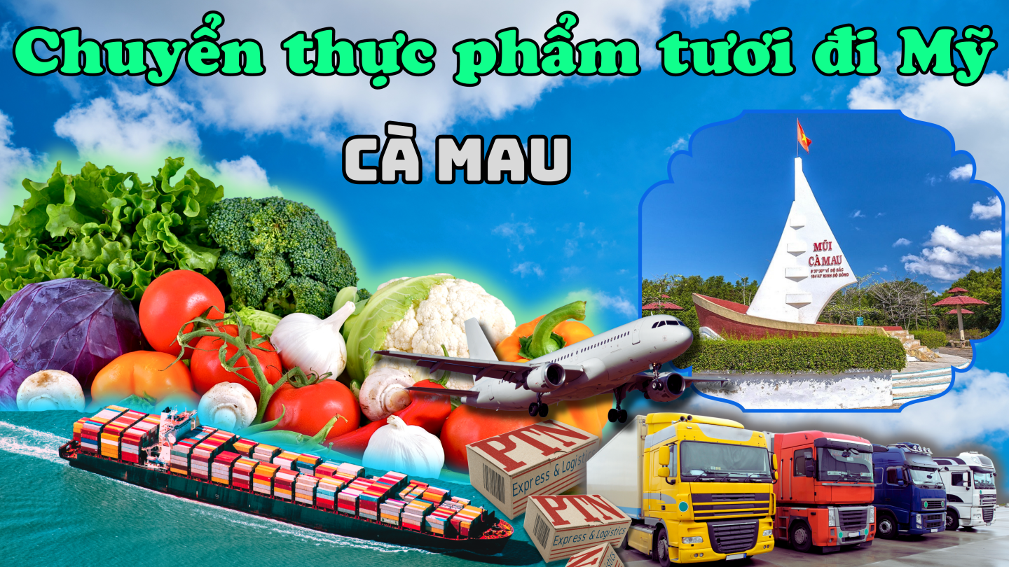 Chuyển thực phẩm tươi đi Mỹ tại Cà Mau