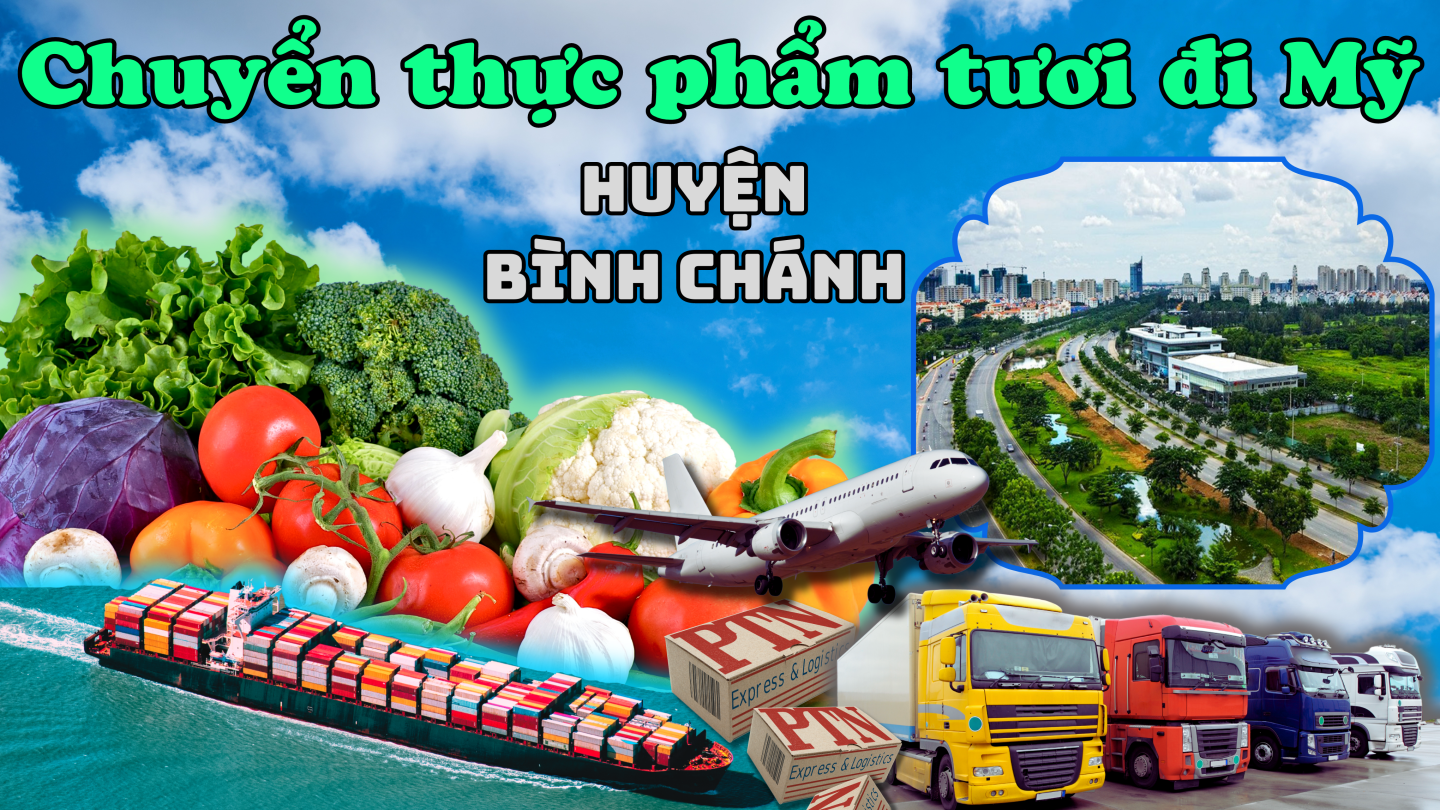 Chuyển thực phẩm tươi đi Mỹ tại Bình Chánh