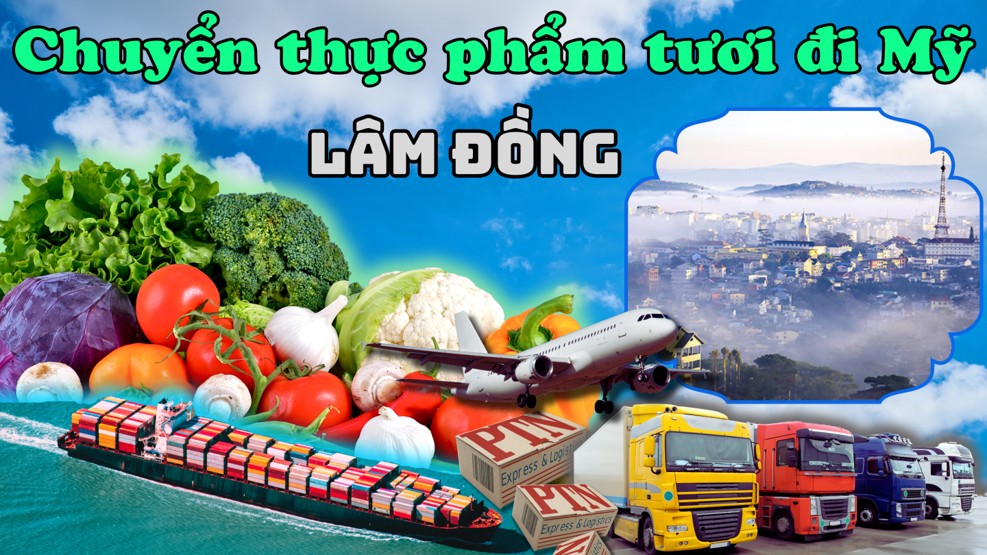 Gửi thực phẩm tươi đi Mỹ tại Lâm Đồng