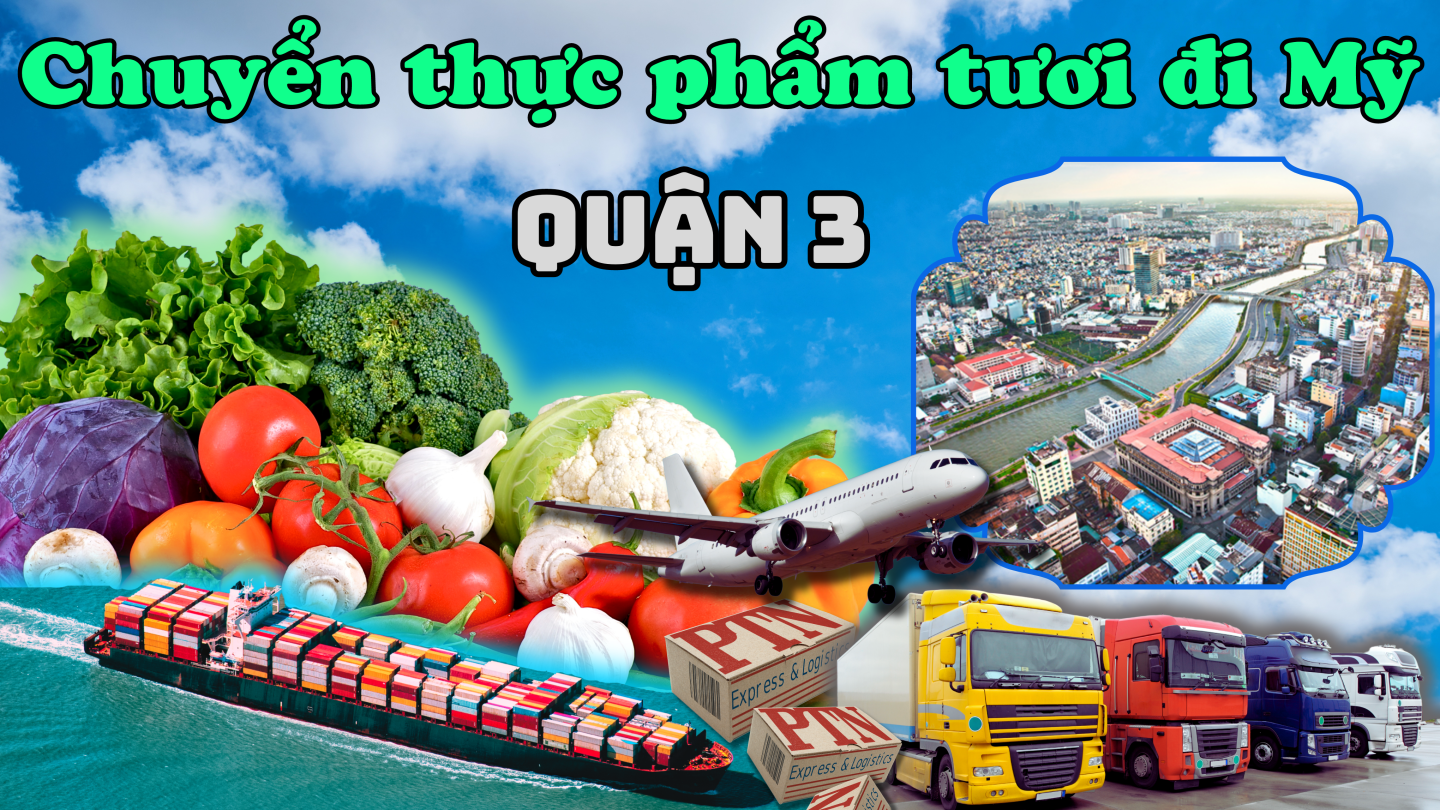 Gửi thực phẩm tươi đi Mỹ tại Quận 3