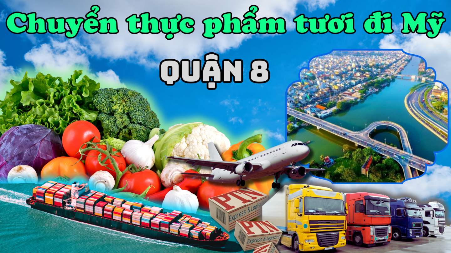 Gửi thực phẩm tươi đi Mỹ tại Quận 8