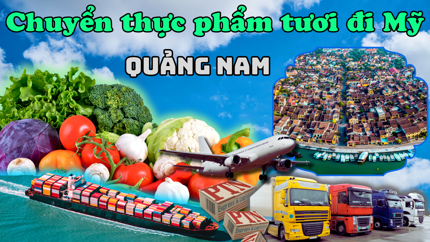 Chuyển thực phẩm tươi đi Mỹ tại Quảng Nam