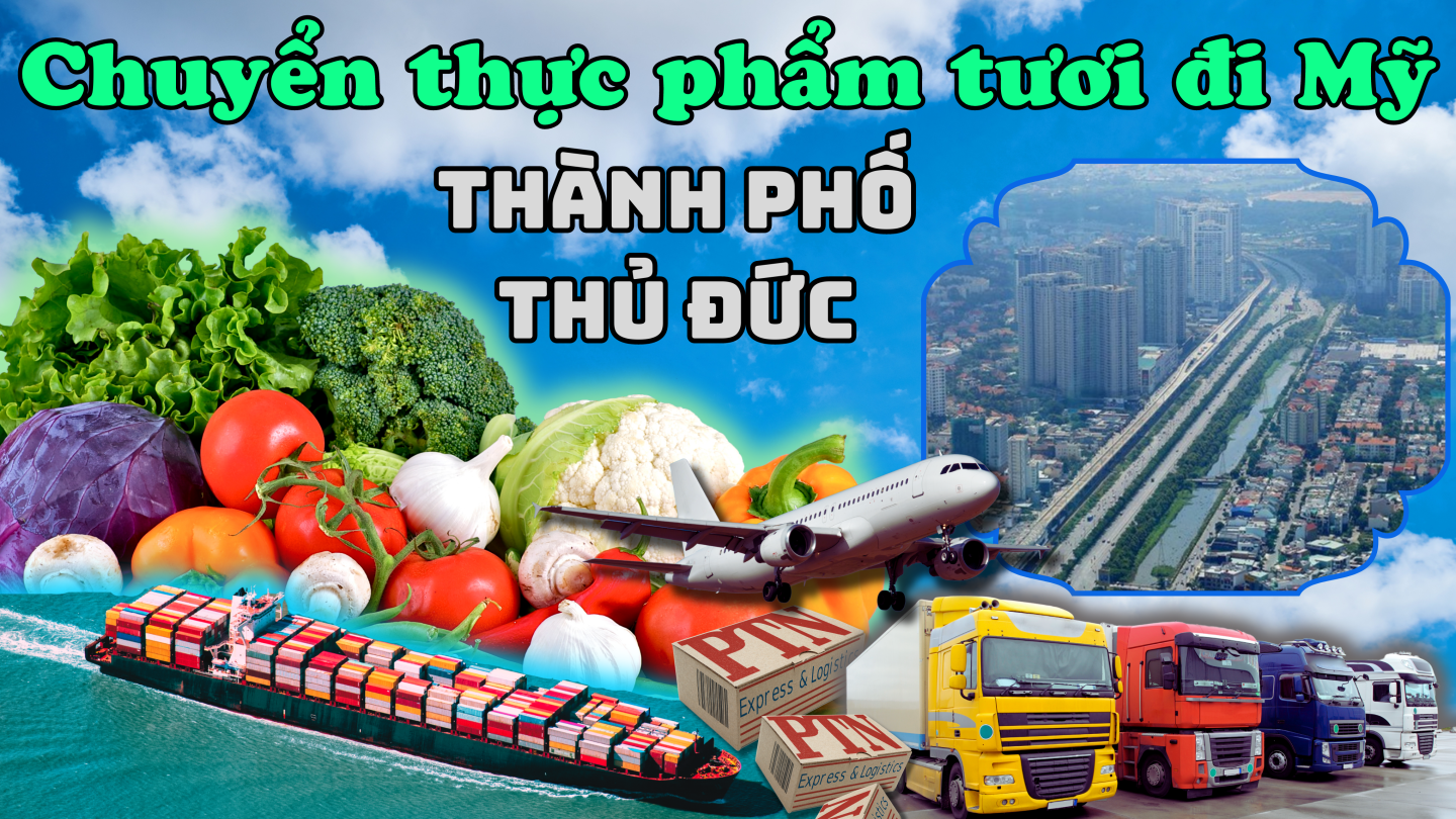 Chuyển thực phẩm tươi đi Mỹ tại Thủ Đức